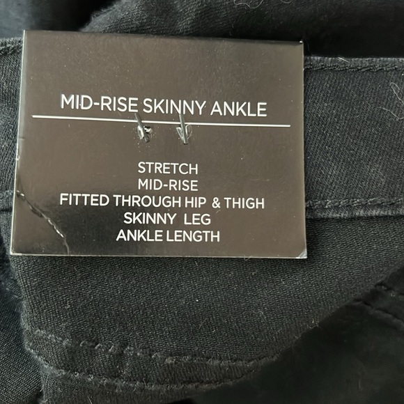 OAT New York Cargo Utilitarian Mid Rise Skinny Ankle Jeans Size 30 In Black - Picture 9 of 11